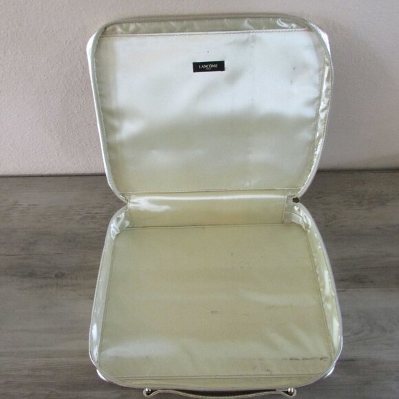 Lancome Makeup Toiletry Cosmetic Storage Travel Case Bag Gold - Picture 6 of 8